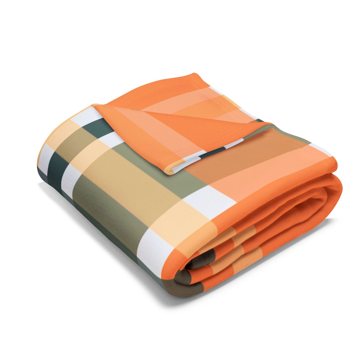 Autumn Plaid Fleece Blanket | Cozy Throw for Home, Perfect Gift for Fall, Thanksgiving, and Camping