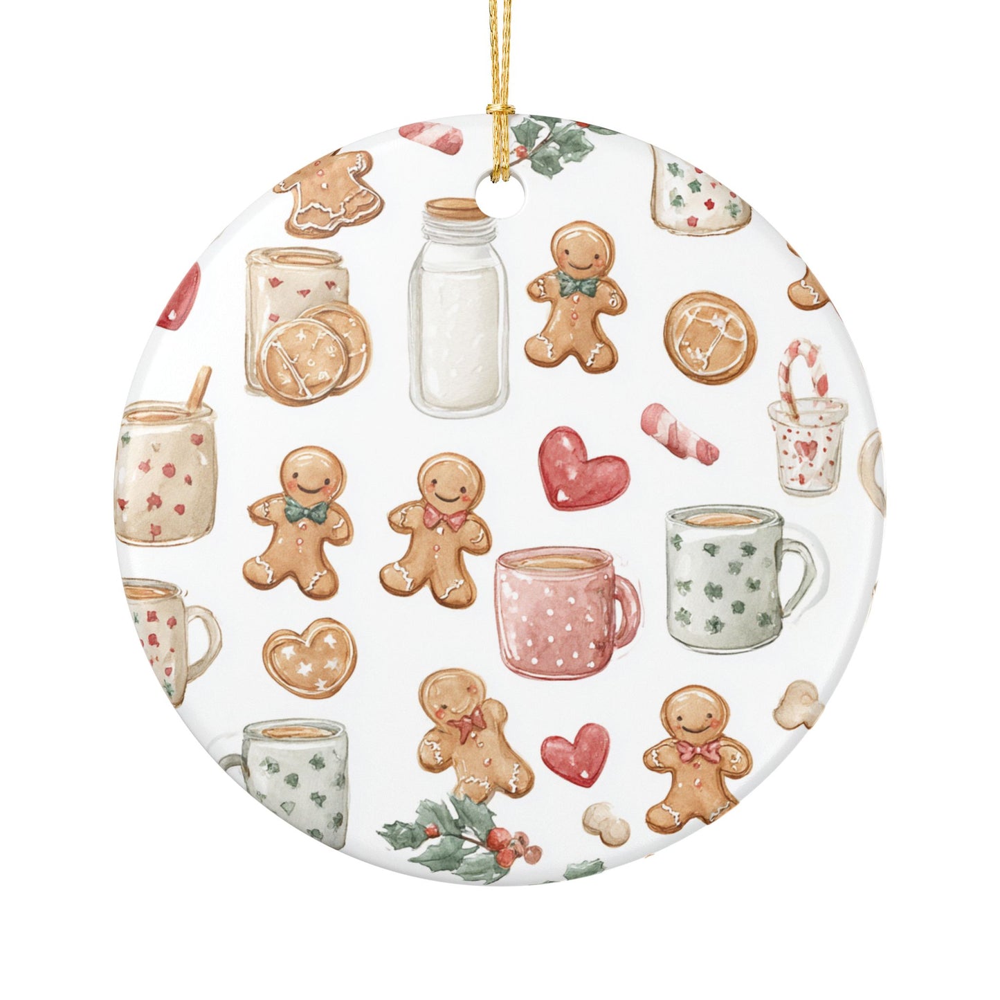 Christmas Gingerbread Ornament, Holiday Decor, Festive Tree Decoration, Gift for Baking Lovers, Seasonal Home Accent