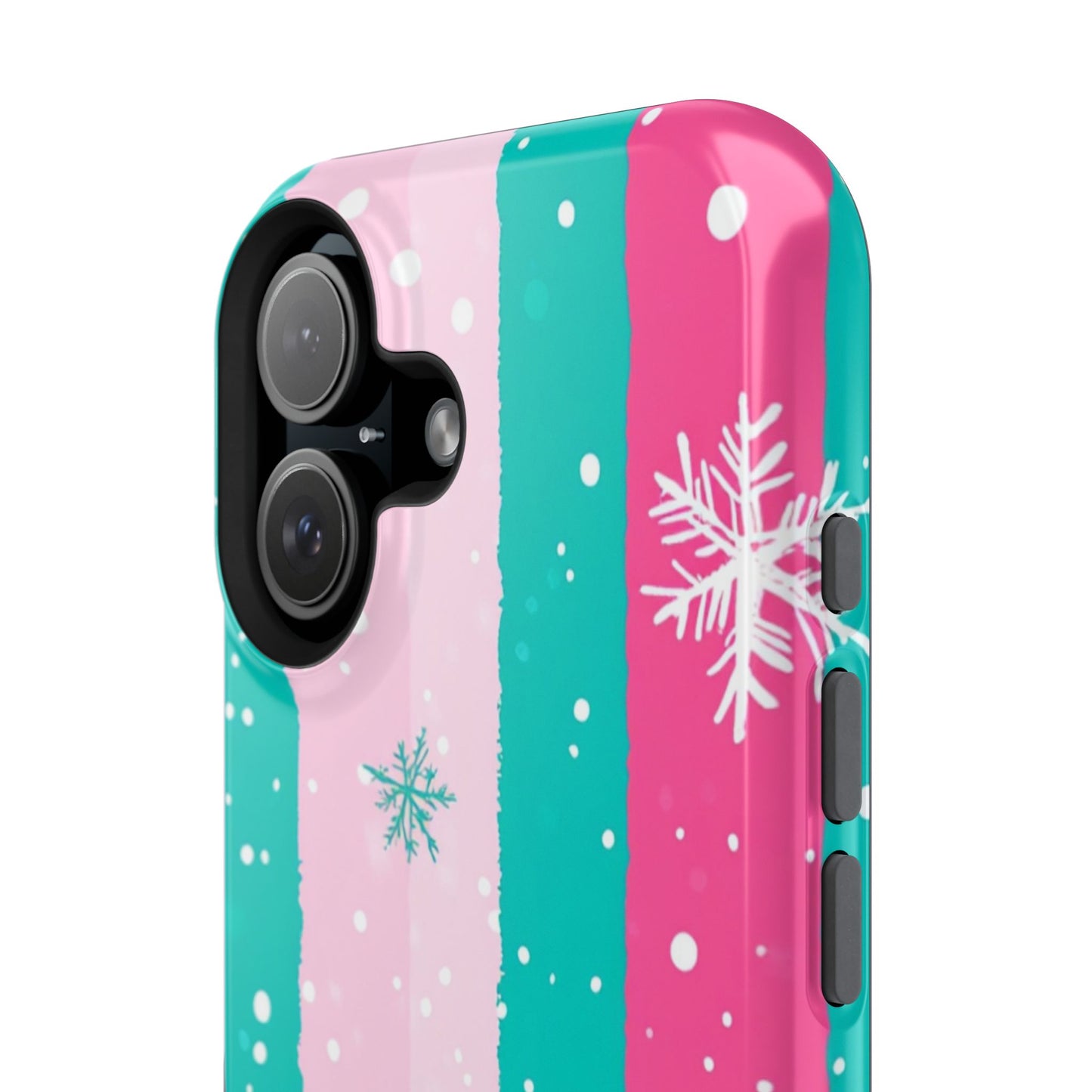 Colorful Winter Impact-Resistant Phone Cases, Cute Snowflake Phone Covers, Holiday Gift for Her, Winter Phone Accessory, Stylish Tech Gear