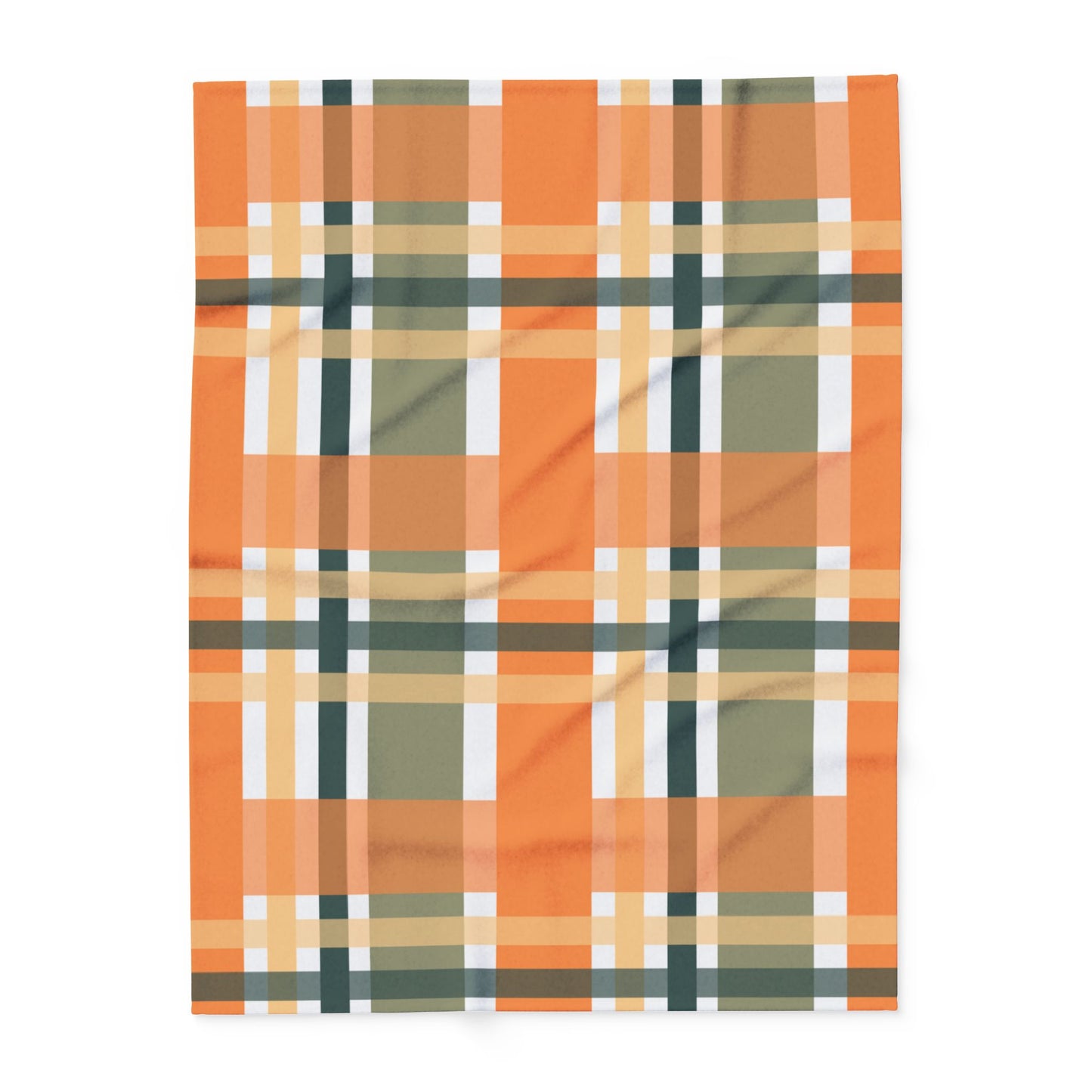 Autumn Plaid Fleece Blanket | Cozy Throw for Home, Perfect Gift for Fall, Thanksgiving, and Camping