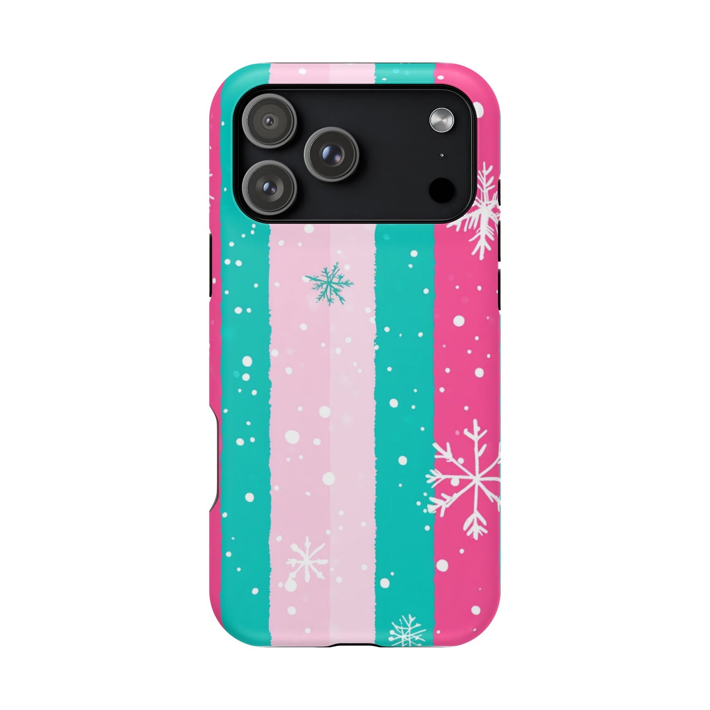 Colorful Winter Impact-Resistant Phone Cases, Cute Snowflake Phone Covers, Holiday Gift for Her, Winter Phone Accessory, Stylish Tech Gear
