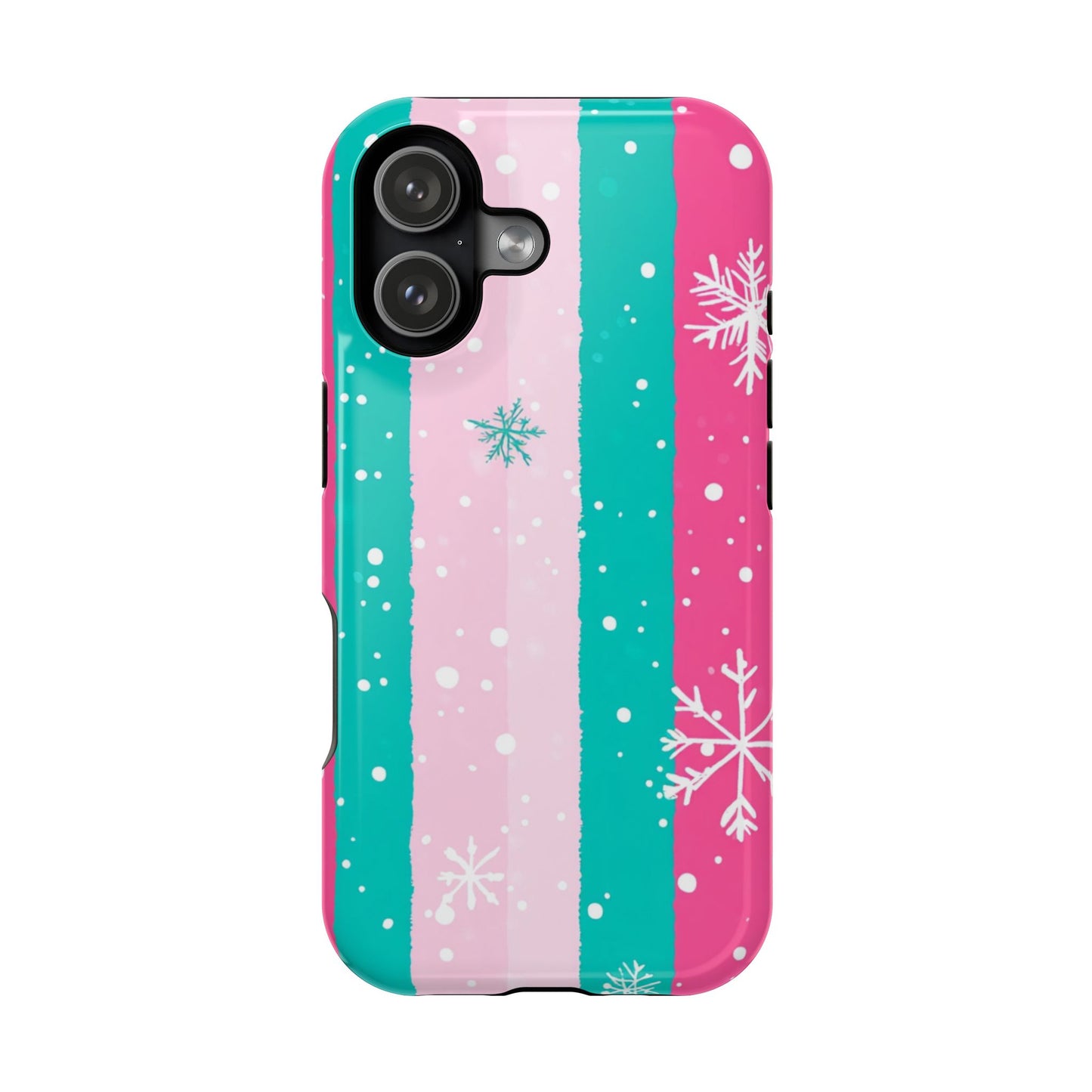 Colorful Winter Impact-Resistant Phone Cases, Cute Snowflake Phone Covers, Holiday Gift for Her, Winter Phone Accessory, Stylish Tech Gear