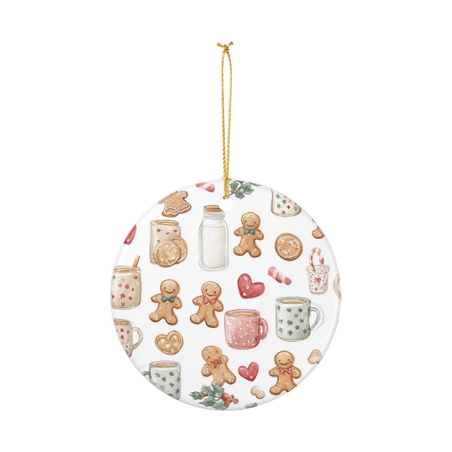 Christmas Gingerbread Ornament, Holiday Decor, Festive Tree Decoration, Gift for Baking Lovers, Seasonal Home Accent