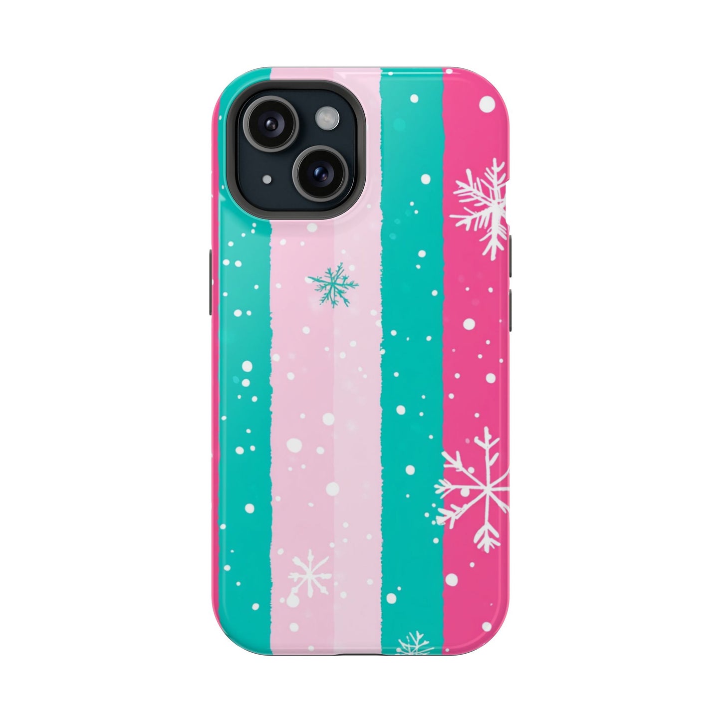 Colorful Winter Impact-Resistant Phone Cases, Cute Snowflake Phone Covers, Holiday Gift for Her, Winter Phone Accessory, Stylish Tech Gear