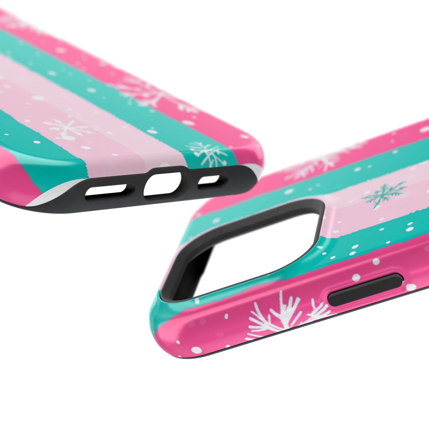 Colorful Winter Impact-Resistant Phone Cases, Cute Snowflake Phone Covers, Holiday Gift for Her, Winter Phone Accessory, Stylish Tech Gear