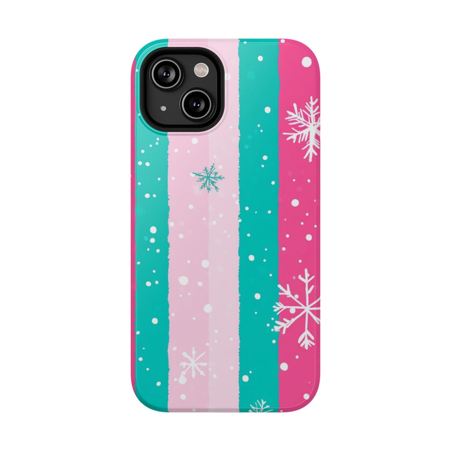 Colorful Winter Impact-Resistant Phone Cases, Cute Snowflake Phone Covers, Holiday Gift for Her, Winter Phone Accessory, Stylish Tech Gear