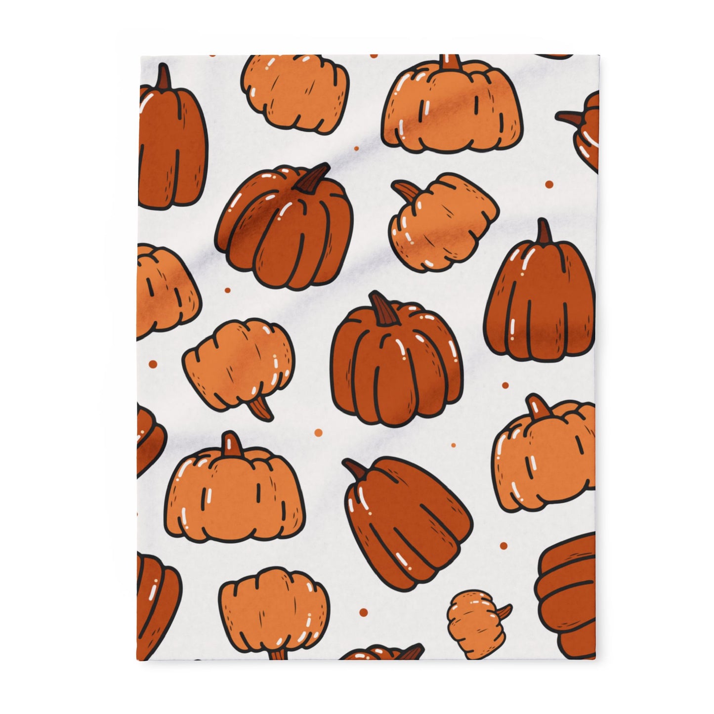 Cozy Pumpkin Fleece Blanket - Fall Decor, Autumn Gift, Seasonal Throw, Halloween Cozy, Home Blanket