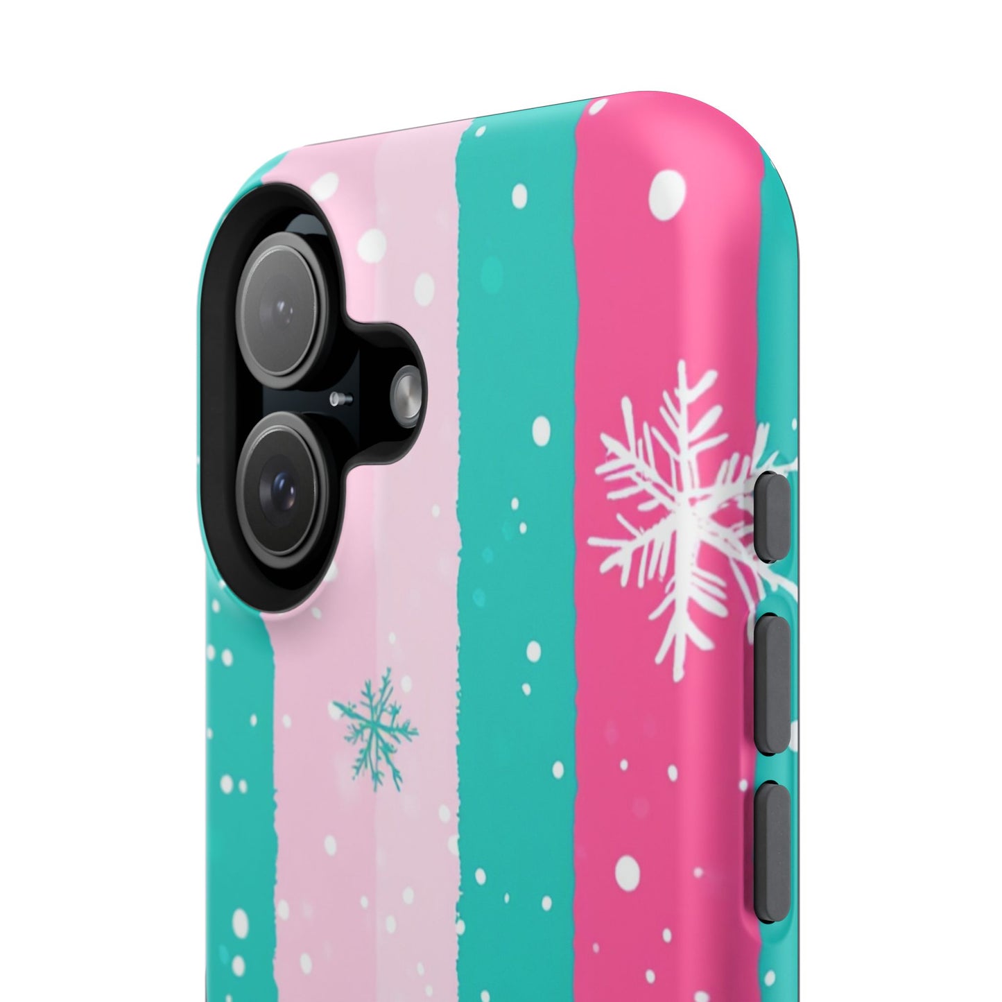 Colorful Winter Impact-Resistant Phone Cases, Cute Snowflake Phone Covers, Holiday Gift for Her, Winter Phone Accessory, Stylish Tech Gear