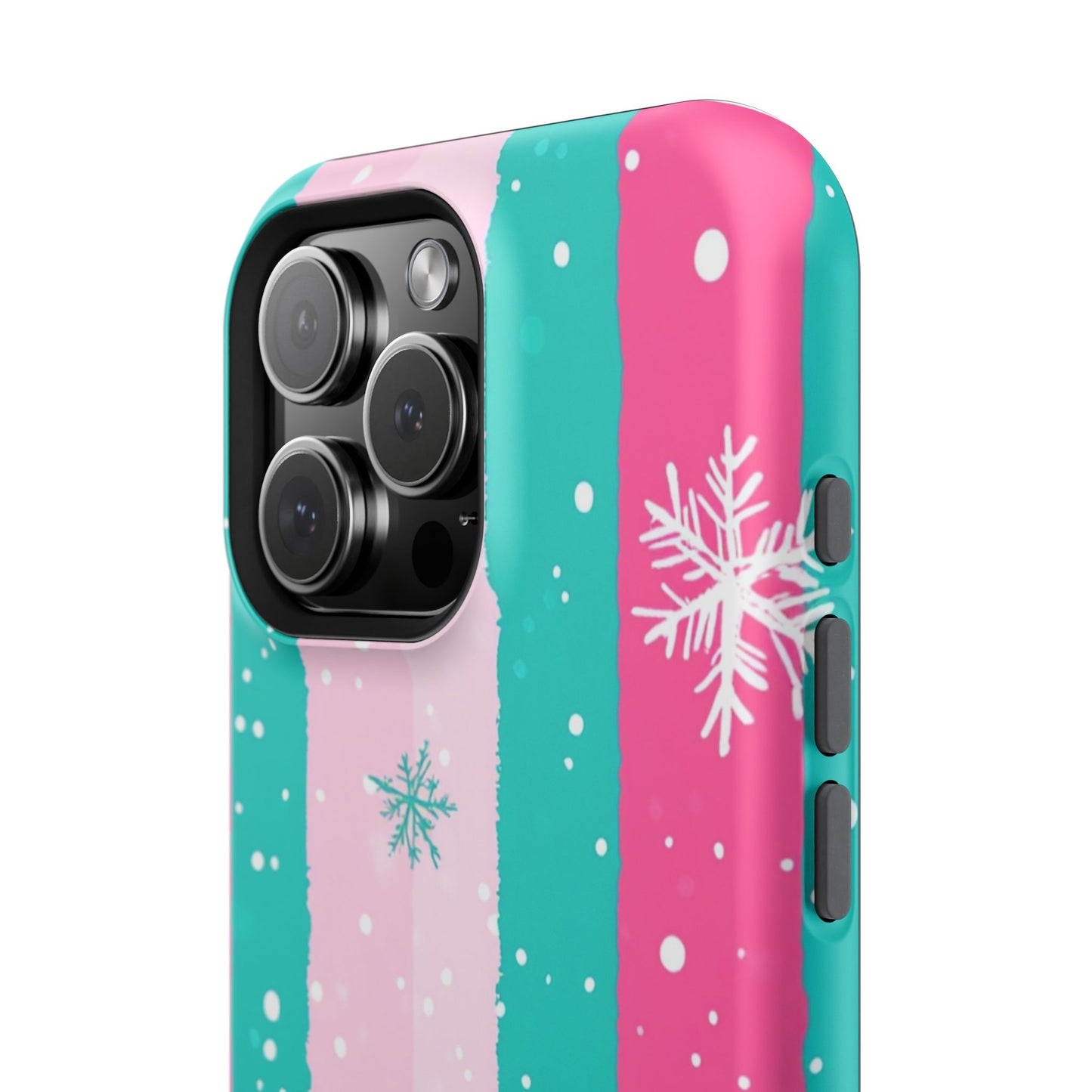 Colorful Winter Impact-Resistant Phone Cases, Cute Snowflake Phone Covers, Holiday Gift for Her, Winter Phone Accessory, Stylish Tech Gear