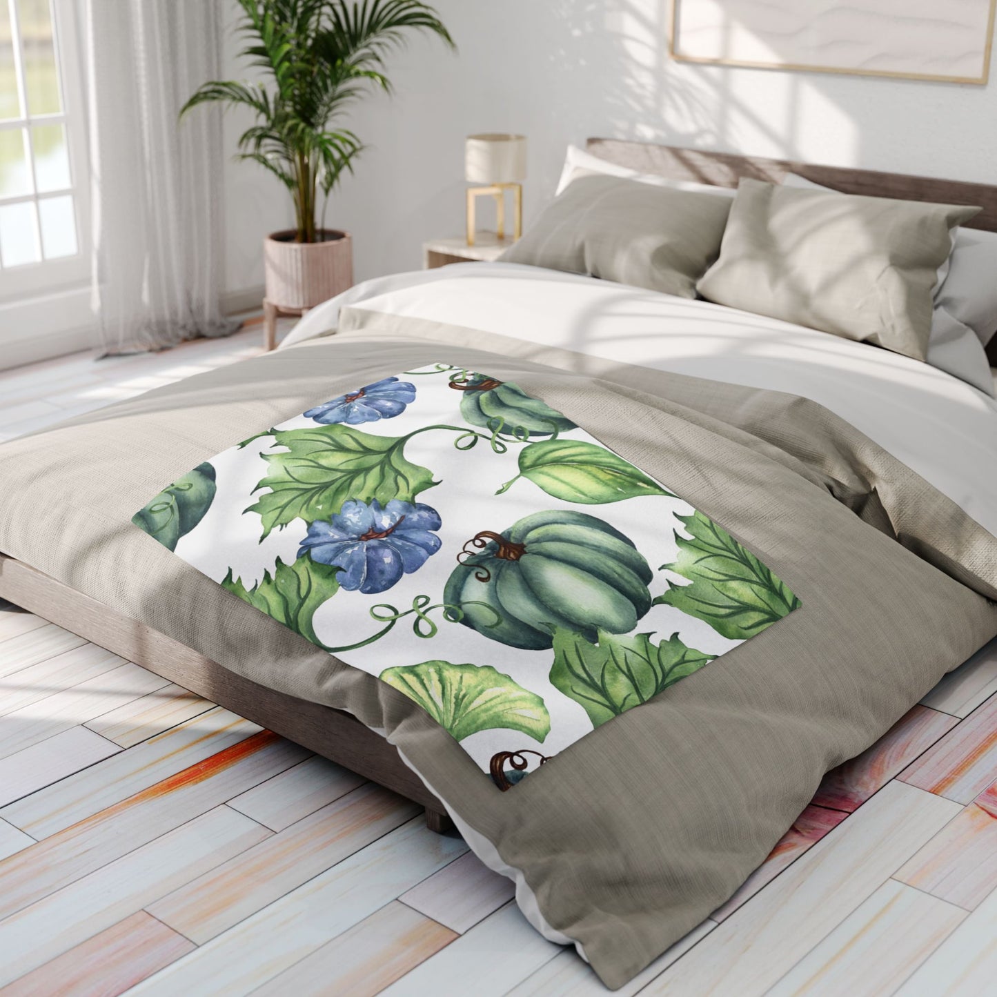 Cozy Pumpkin Patch Fleece Blanket - Autumn Decor, Fall Gift, Seasonal Home Accessory, Perfect for Halloween, Thanksgiving