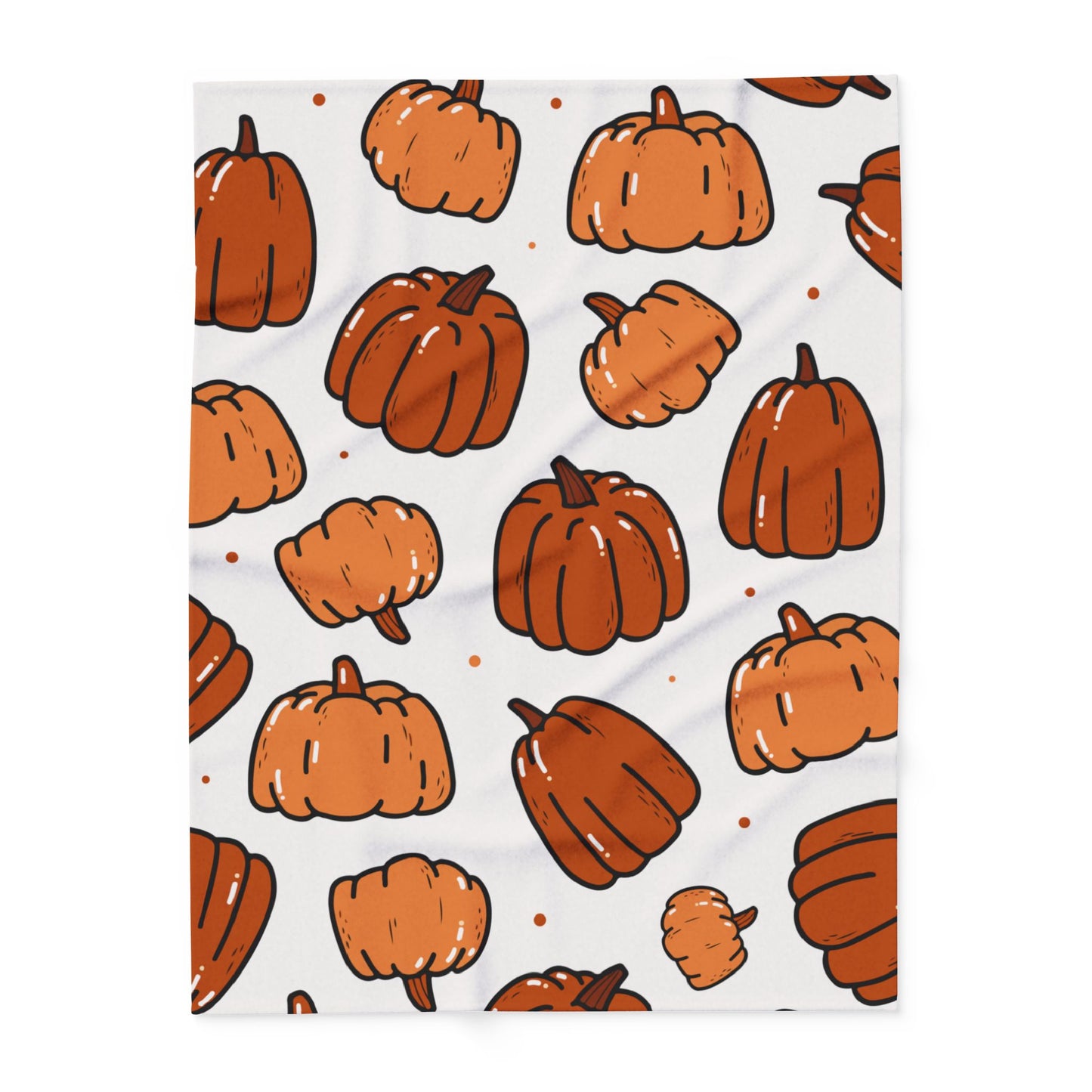 Cozy Pumpkin Fleece Blanket - Fall Decor, Autumn Gift, Seasonal Throw, Halloween Cozy, Home Blanket