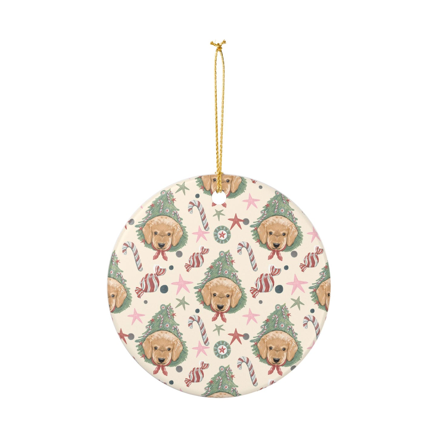 Festive Dog Ornament, Christmas Decoration, Pet Lover Gift, Holiday Decor, Tree Ornament, Dog Lover Gift