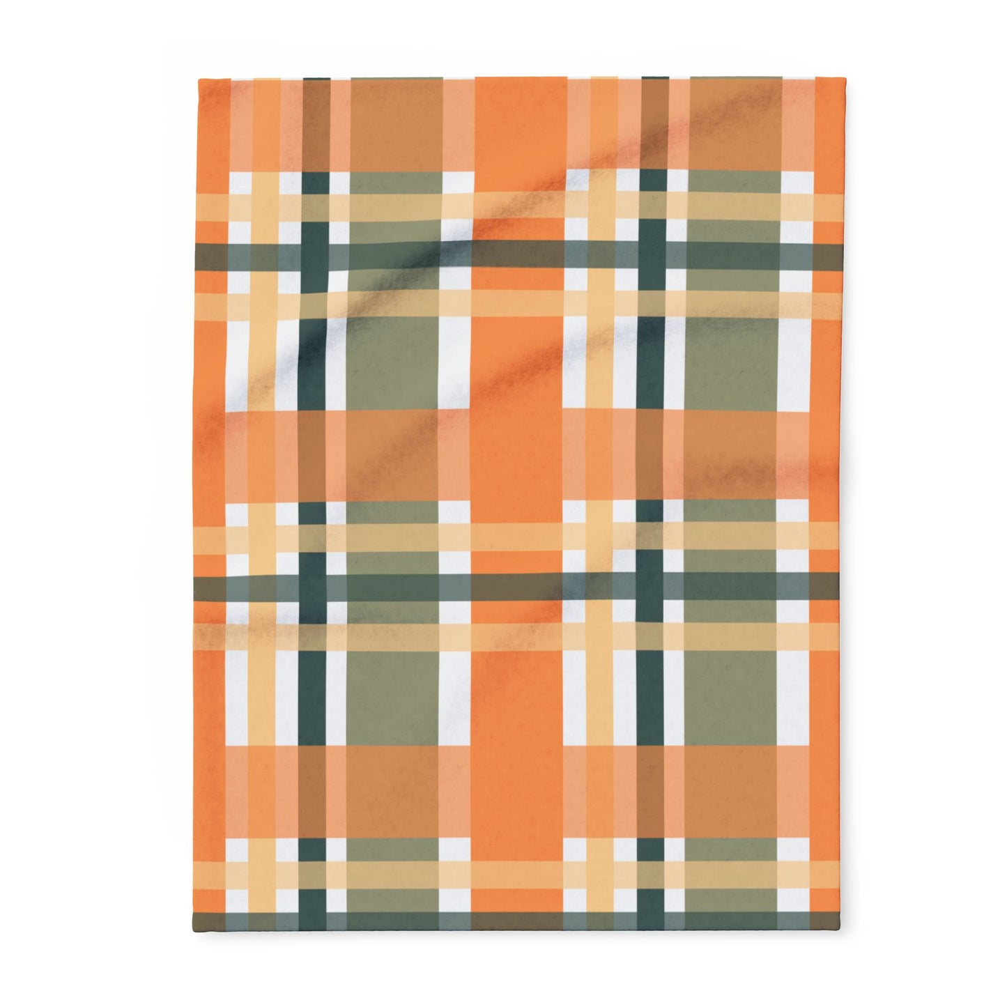Autumn Plaid Fleece Blanket | Cozy Throw for Home, Perfect Gift for Fall, Thanksgiving, and Camping