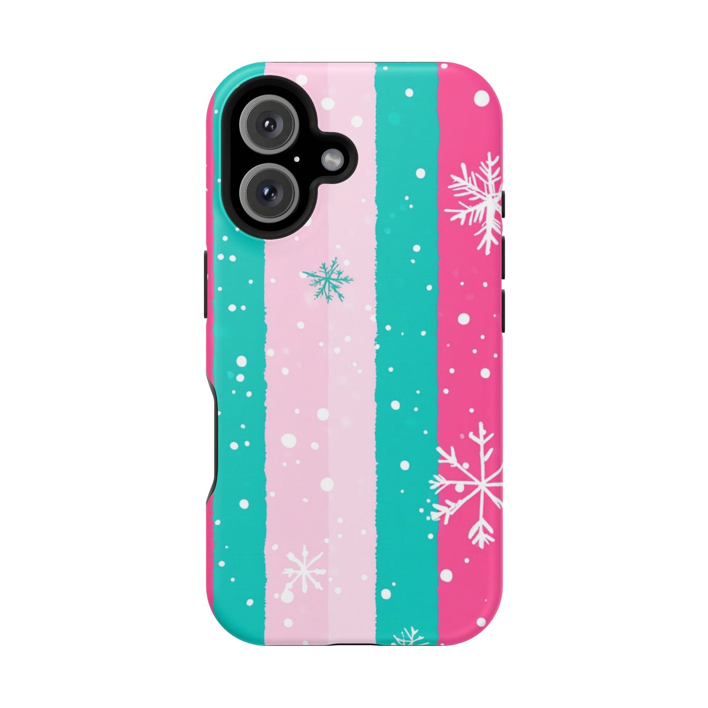 Colorful Winter Impact-Resistant Phone Cases, Cute Snowflake Phone Covers, Holiday Gift for Her, Winter Phone Accessory, Stylish Tech Gear