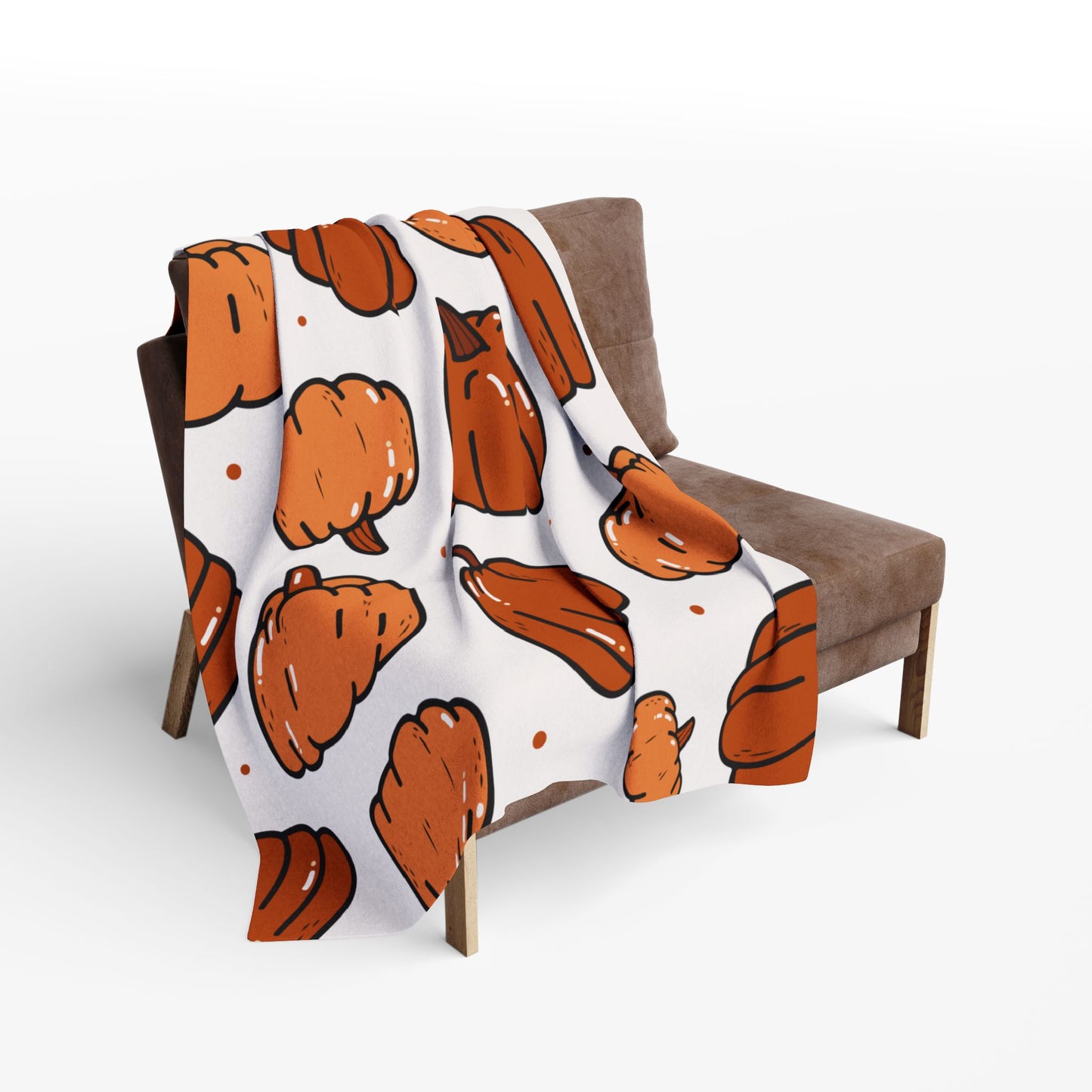 Cozy Pumpkin Fleece Blanket - Fall Decor, Autumn Gift, Seasonal Throw, Halloween Cozy, Home Blanket