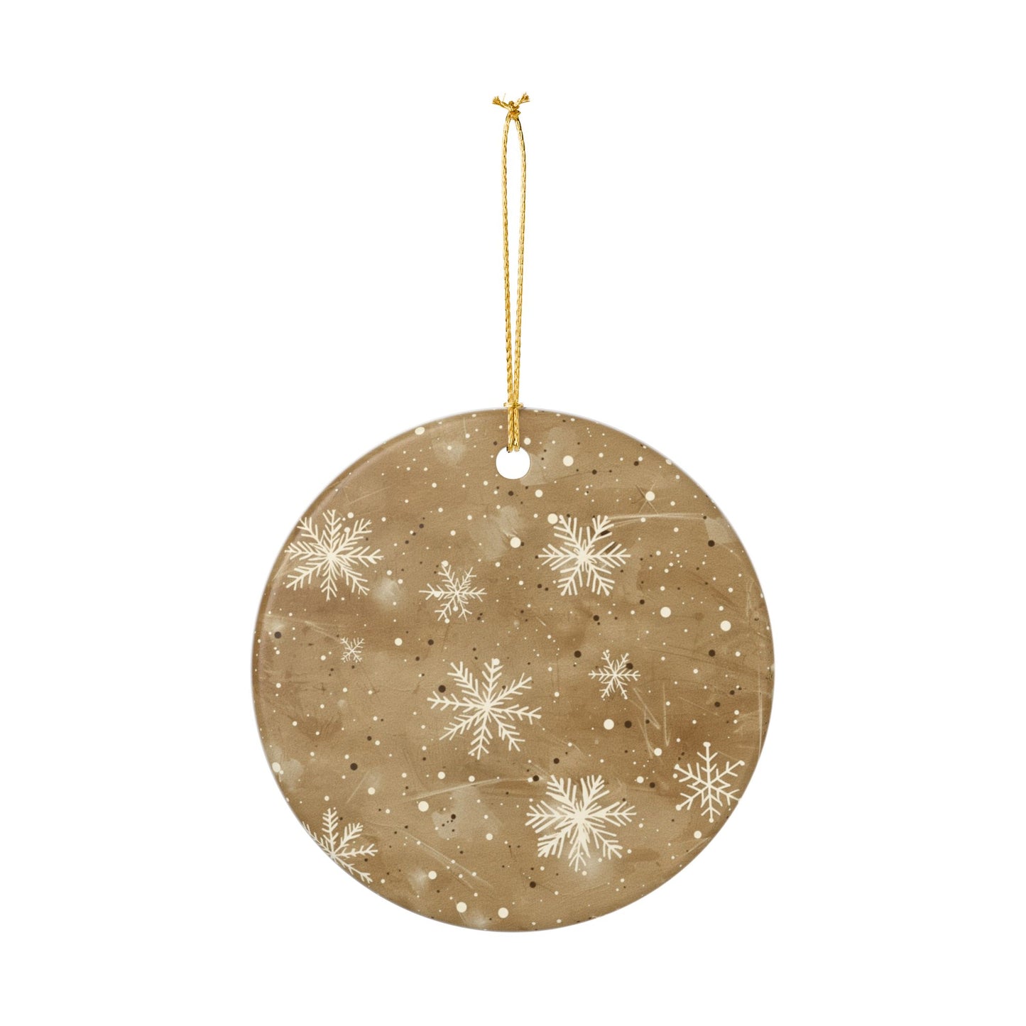 Ceramic Snowflake Ornament, Holiday Decoration, Winter Decor, Christmas Tree Ornament, Gift for Loved Ones