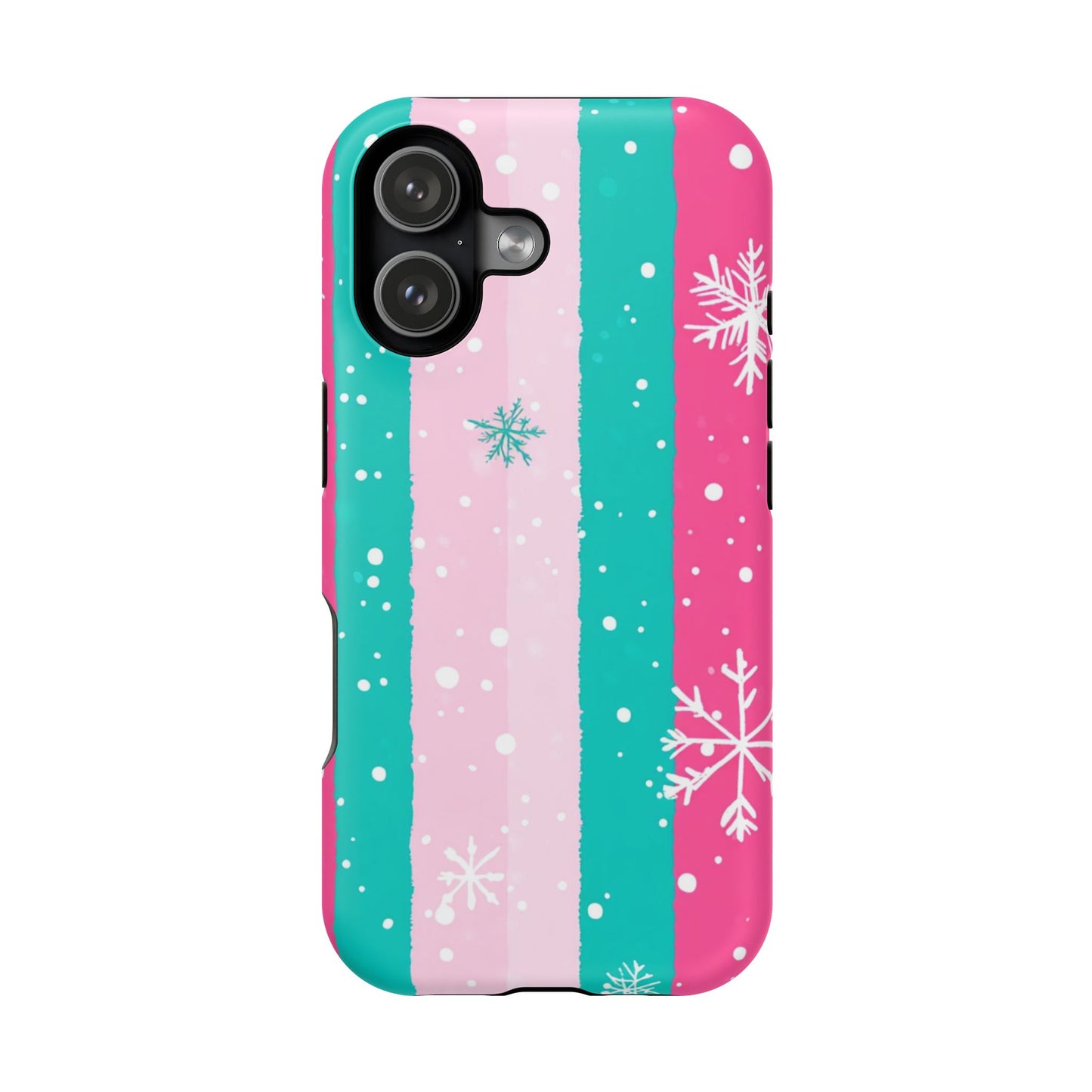 Colorful Winter Impact-Resistant Phone Cases, Cute Snowflake Phone Covers, Holiday Gift for Her, Winter Phone Accessory, Stylish Tech Gear