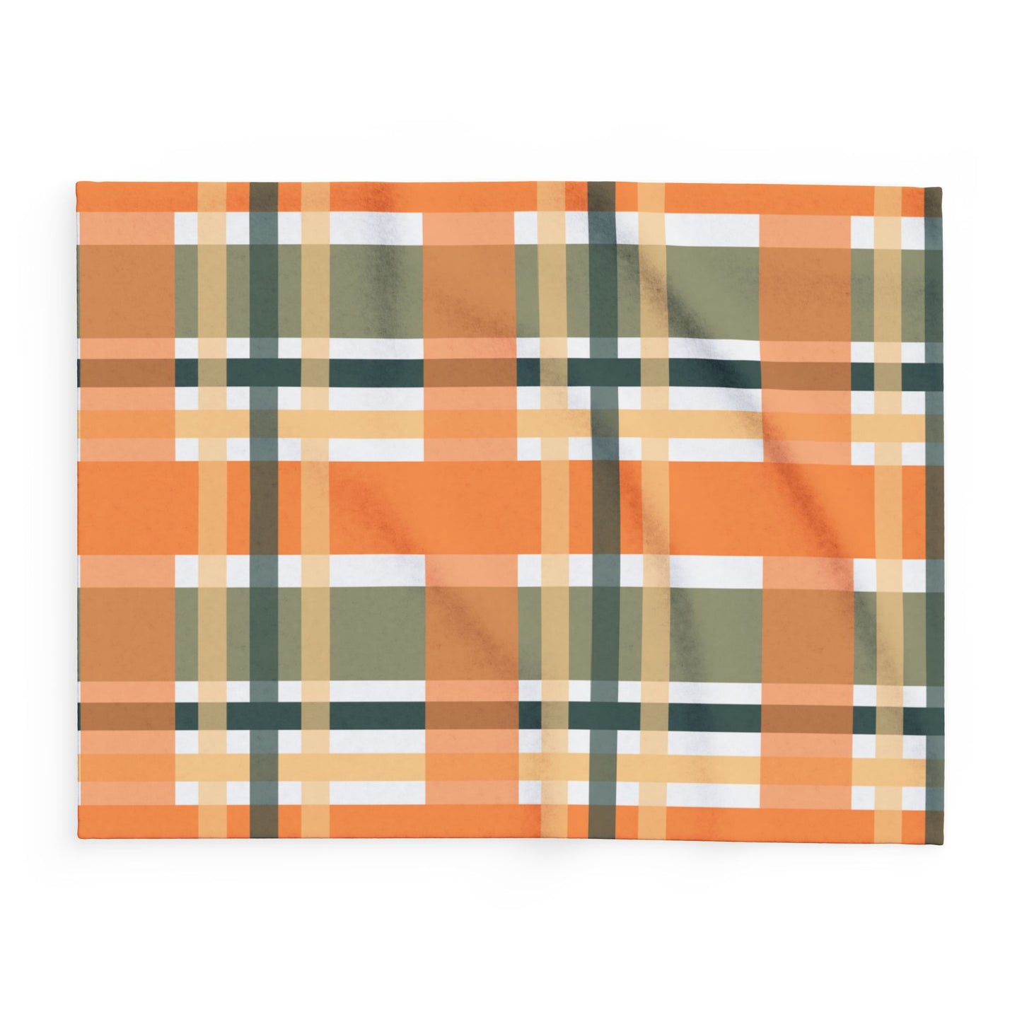 Autumn Plaid Fleece Blanket | Cozy Throw for Home, Perfect Gift for Fall, Thanksgiving, and Camping