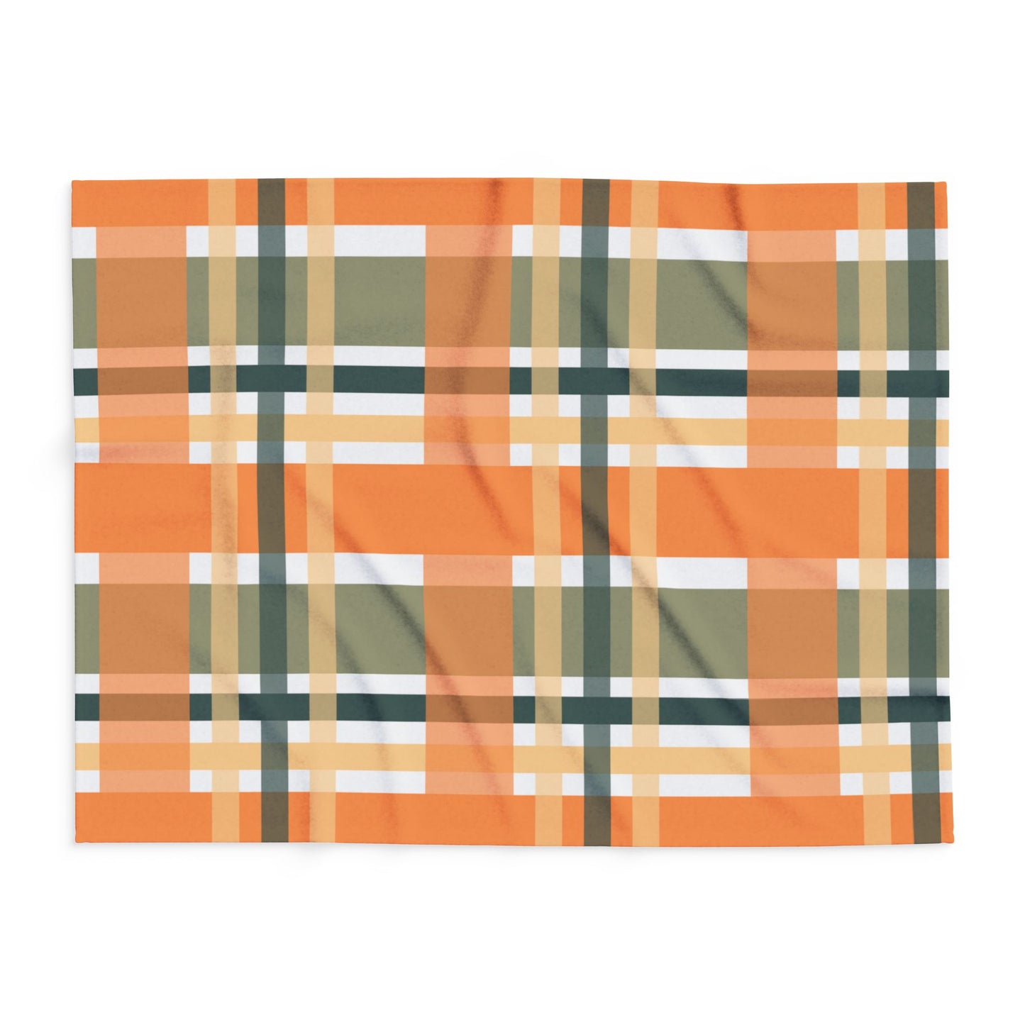 Autumn Plaid Fleece Blanket | Cozy Throw for Home, Perfect Gift for Fall, Thanksgiving, and Camping