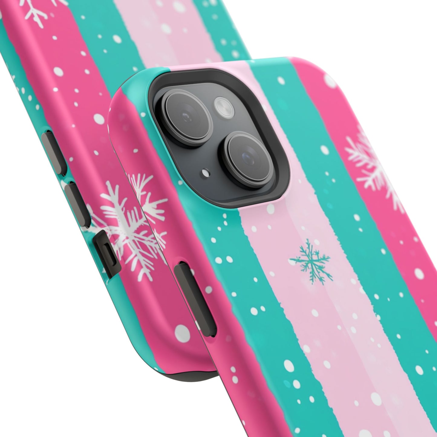 Colorful Winter Impact-Resistant Phone Cases, Cute Snowflake Phone Covers, Holiday Gift for Her, Winter Phone Accessory, Stylish Tech Gear