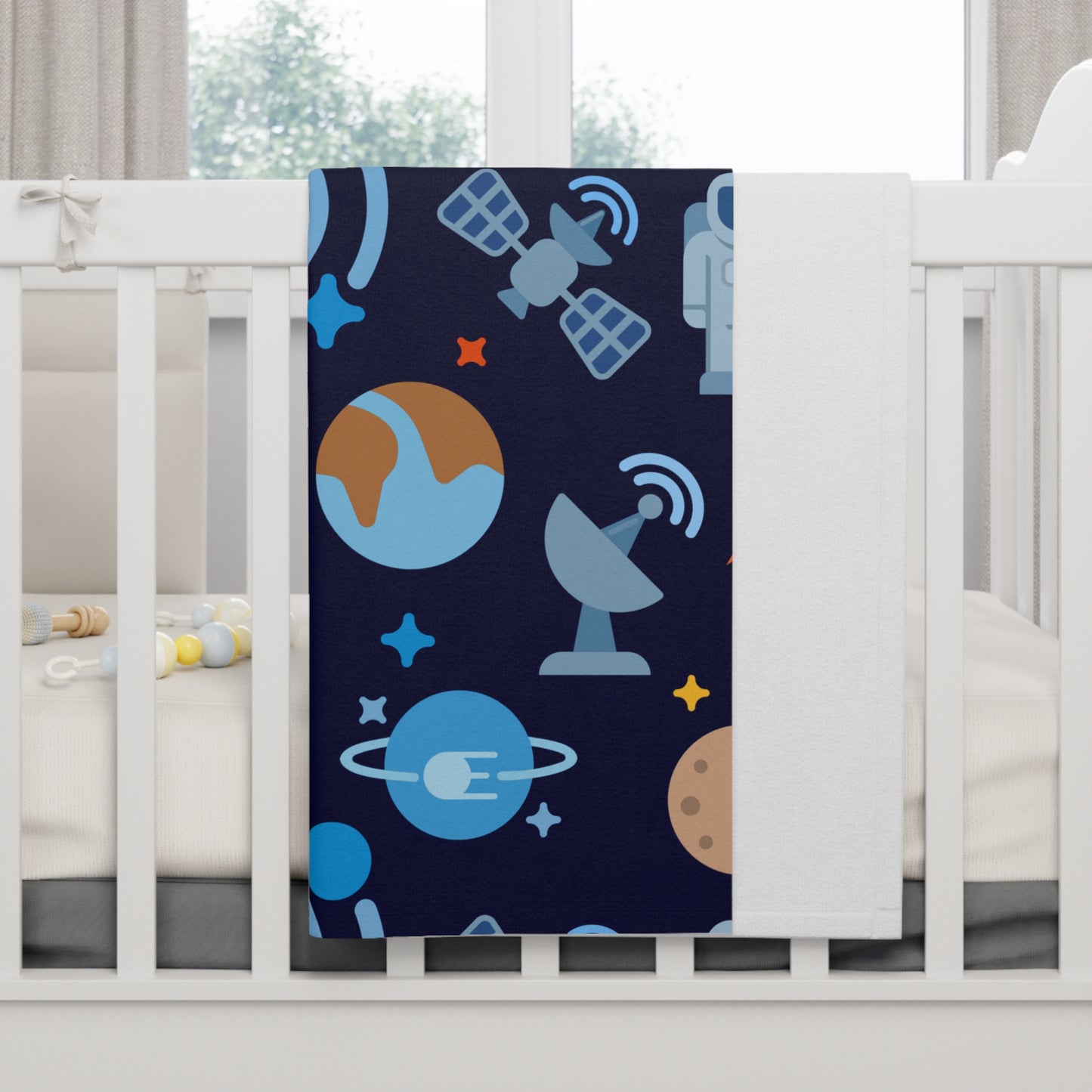 Cosmic Adventure Baby Blanket, Soft Fleece Blanket for Infants, Nursery Decor, Space-Themed Gift for Babies, Baby Shower Present, [...]