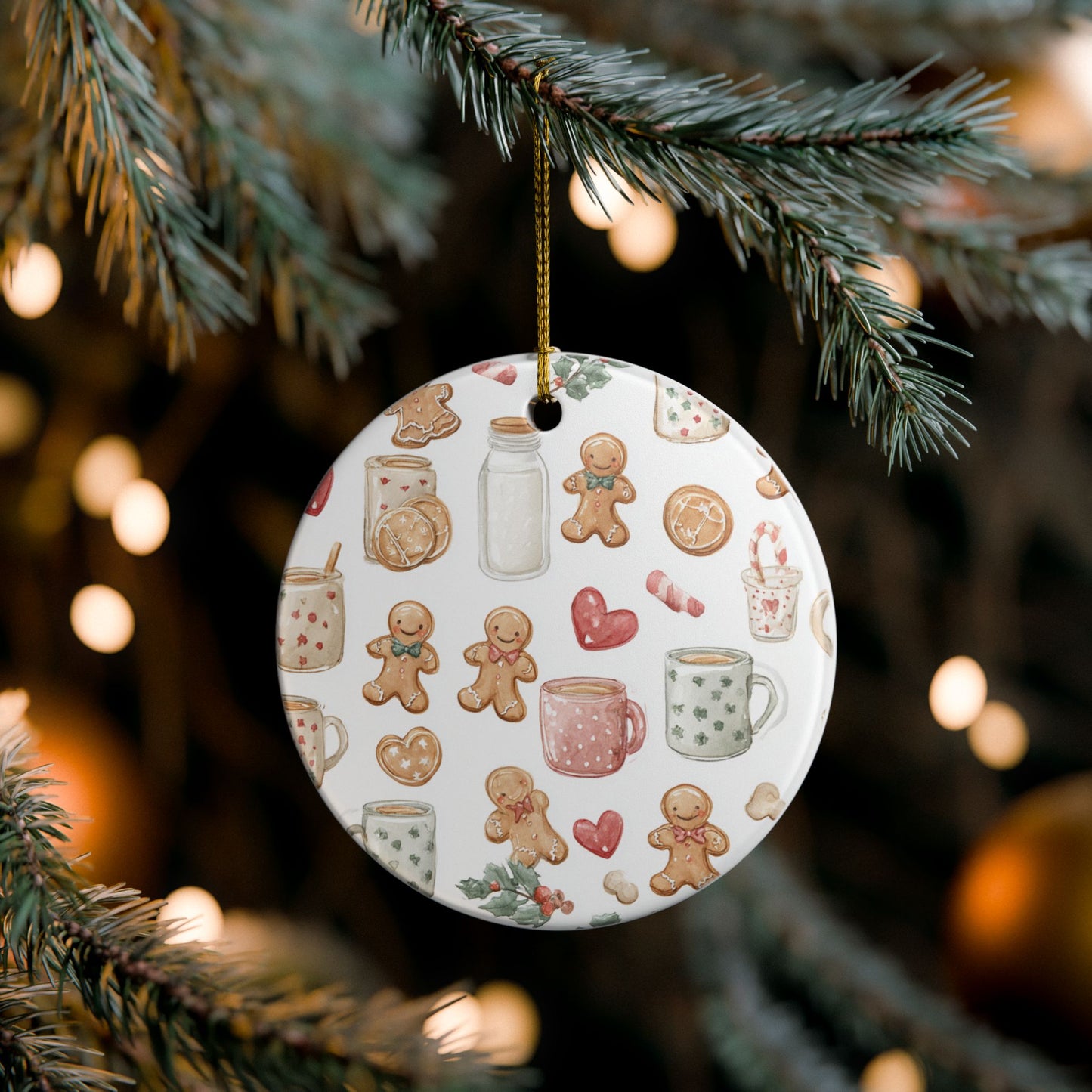 Christmas Gingerbread Ornament, Holiday Decor, Festive Tree Decoration, Gift for Baking Lovers, Seasonal Home Accent