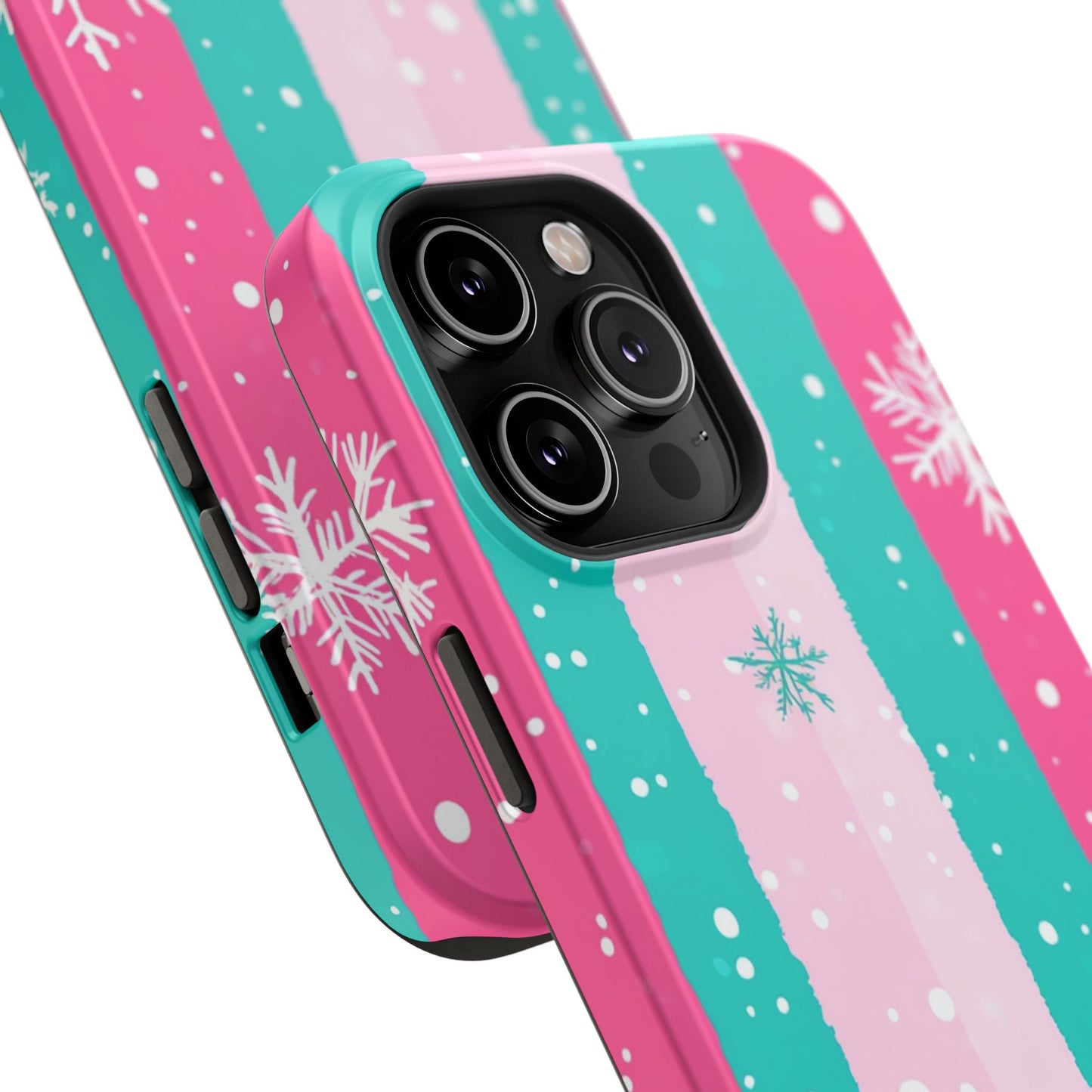 Colorful Winter Impact-Resistant Phone Cases, Cute Snowflake Phone Covers, Holiday Gift for Her, Winter Phone Accessory, Stylish Tech Gear