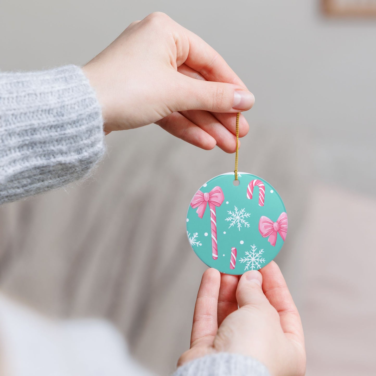 Whimsical Candy Cane Christmas Ornament - Holiday Decor, Tree Decoration, Festive Gift, Winter Celebration, Seasonal Joy