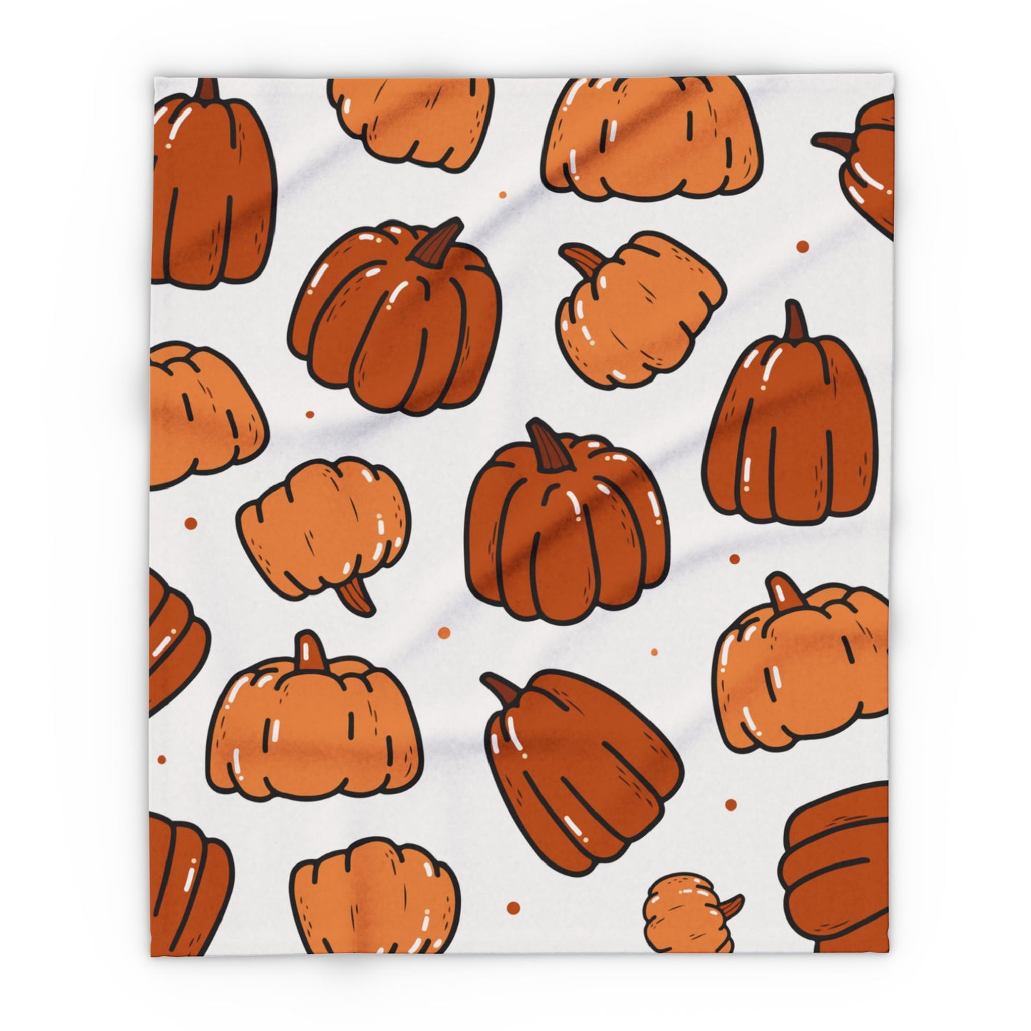 Cozy Pumpkin Fleece Blanket - Fall Decor, Autumn Gift, Seasonal Throw, Halloween Cozy, Home Blanket