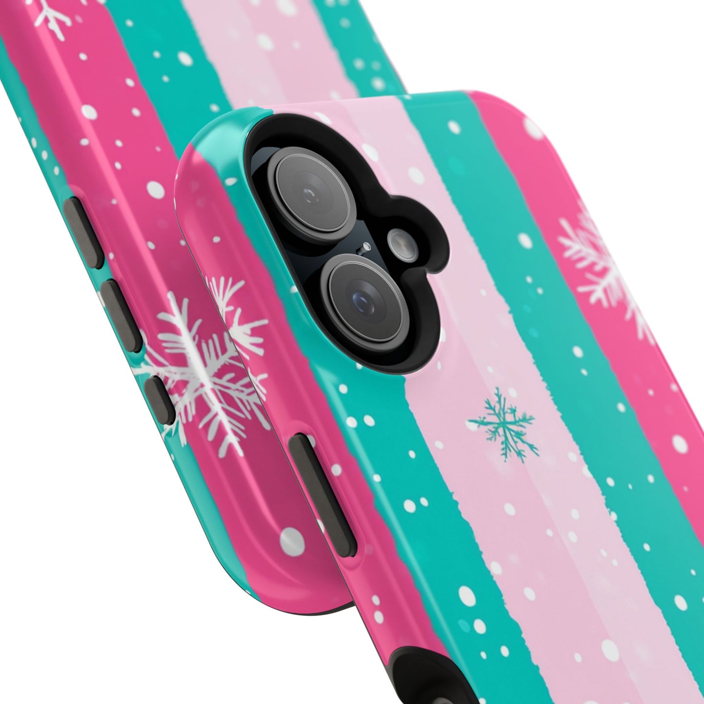 Colorful Winter Impact-Resistant Phone Cases, Cute Snowflake Phone Covers, Holiday Gift for Her, Winter Phone Accessory, Stylish Tech Gear