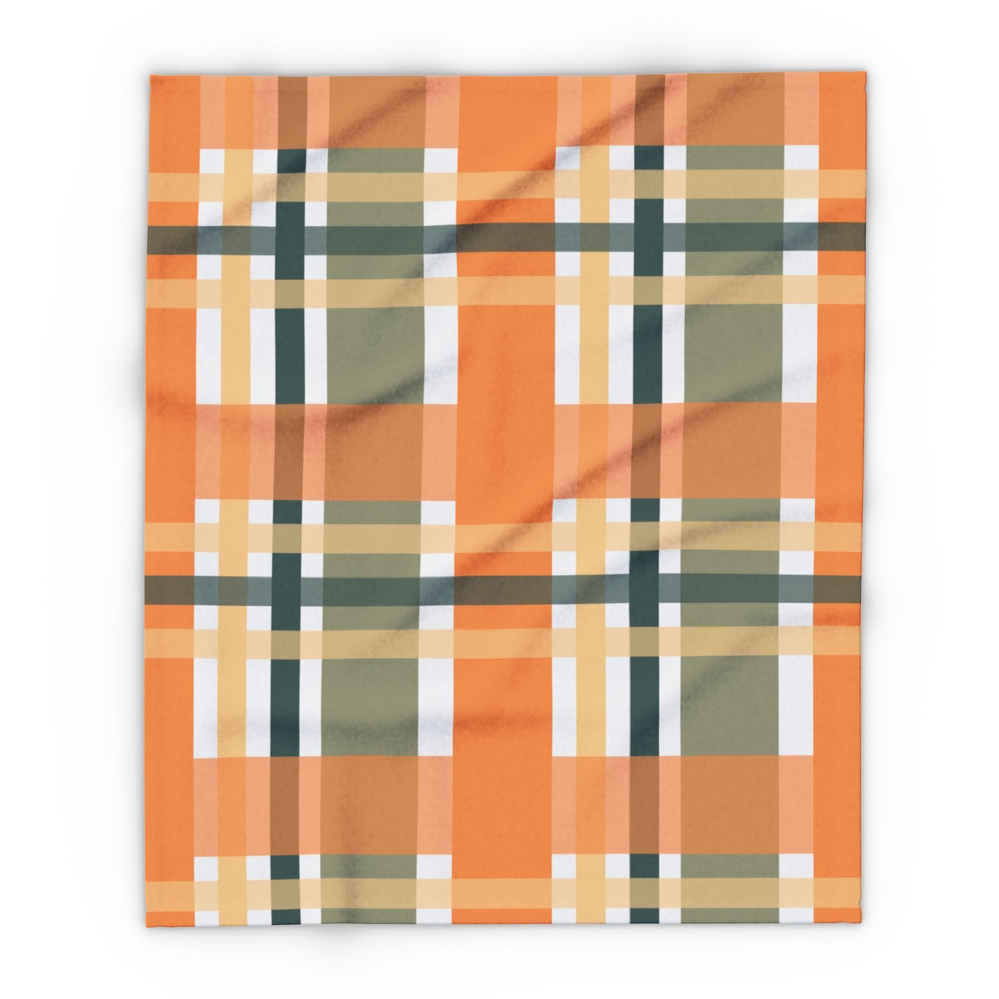 Autumn Plaid Fleece Blanket | Cozy Throw for Home, Perfect Gift for Fall, Thanksgiving, and Camping